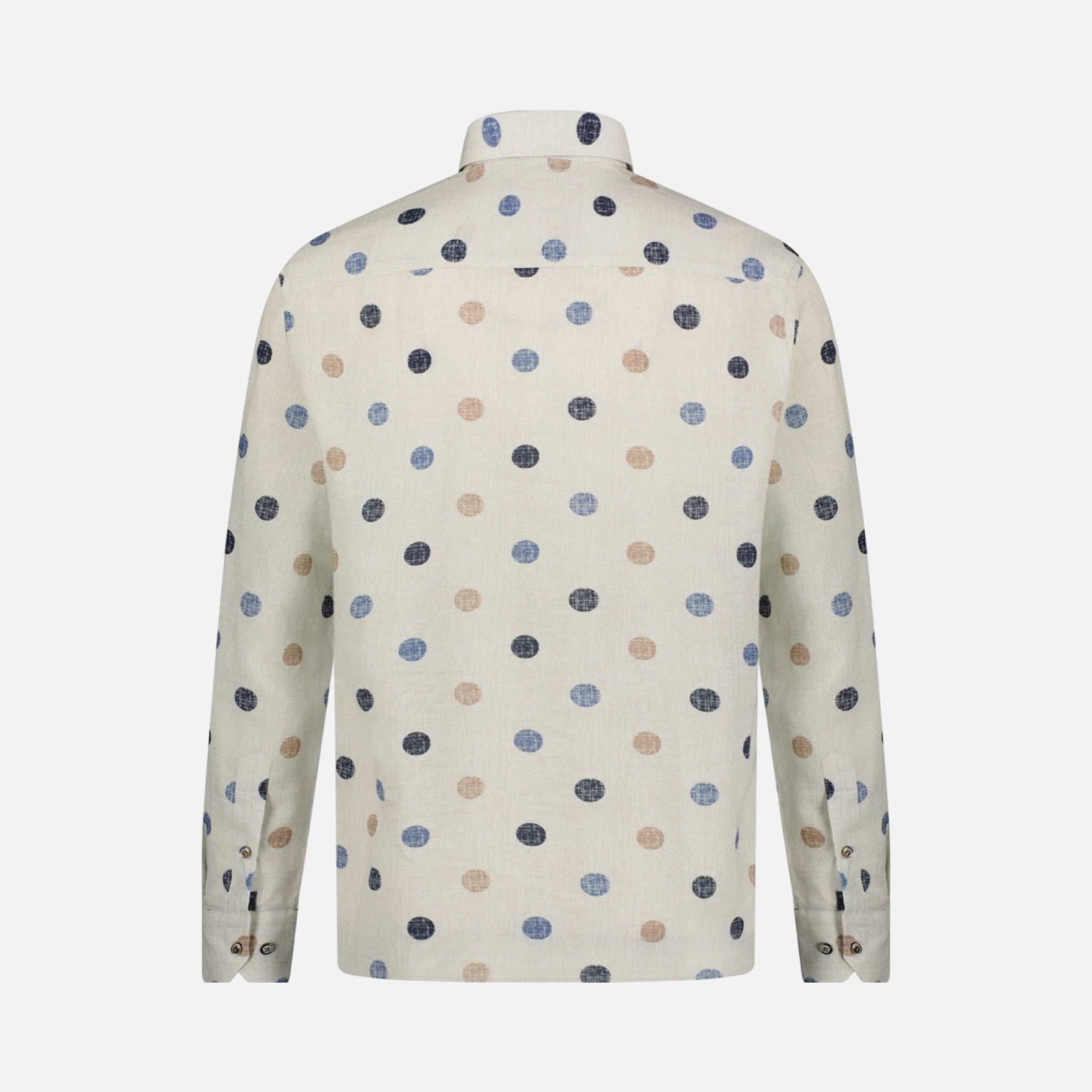 Men Designer polka dot linen shirt