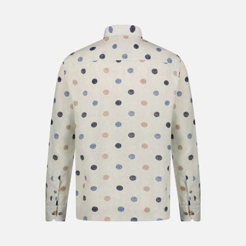 Men Designer polka dot linen shirt