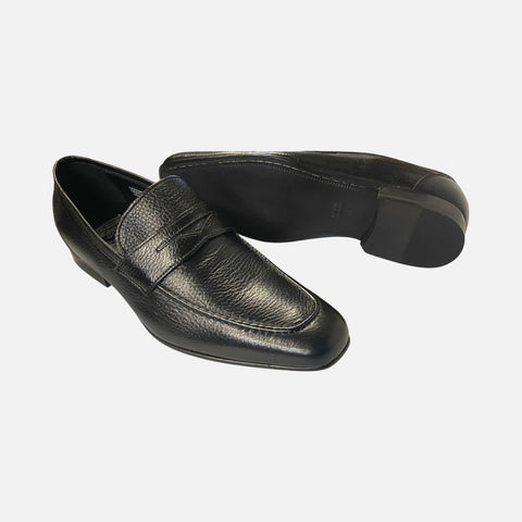Mens Hand made Italian Penny loafers Black