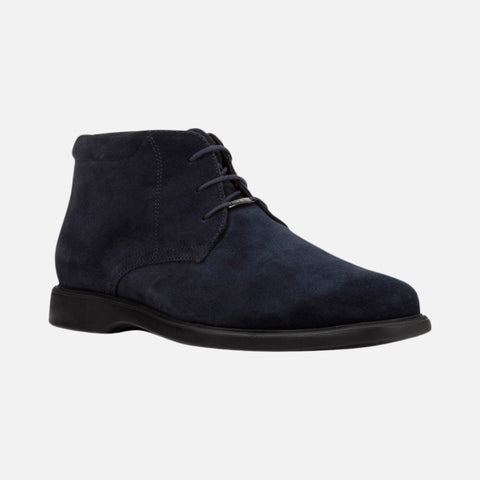 Mens navy blue suede chukka boots