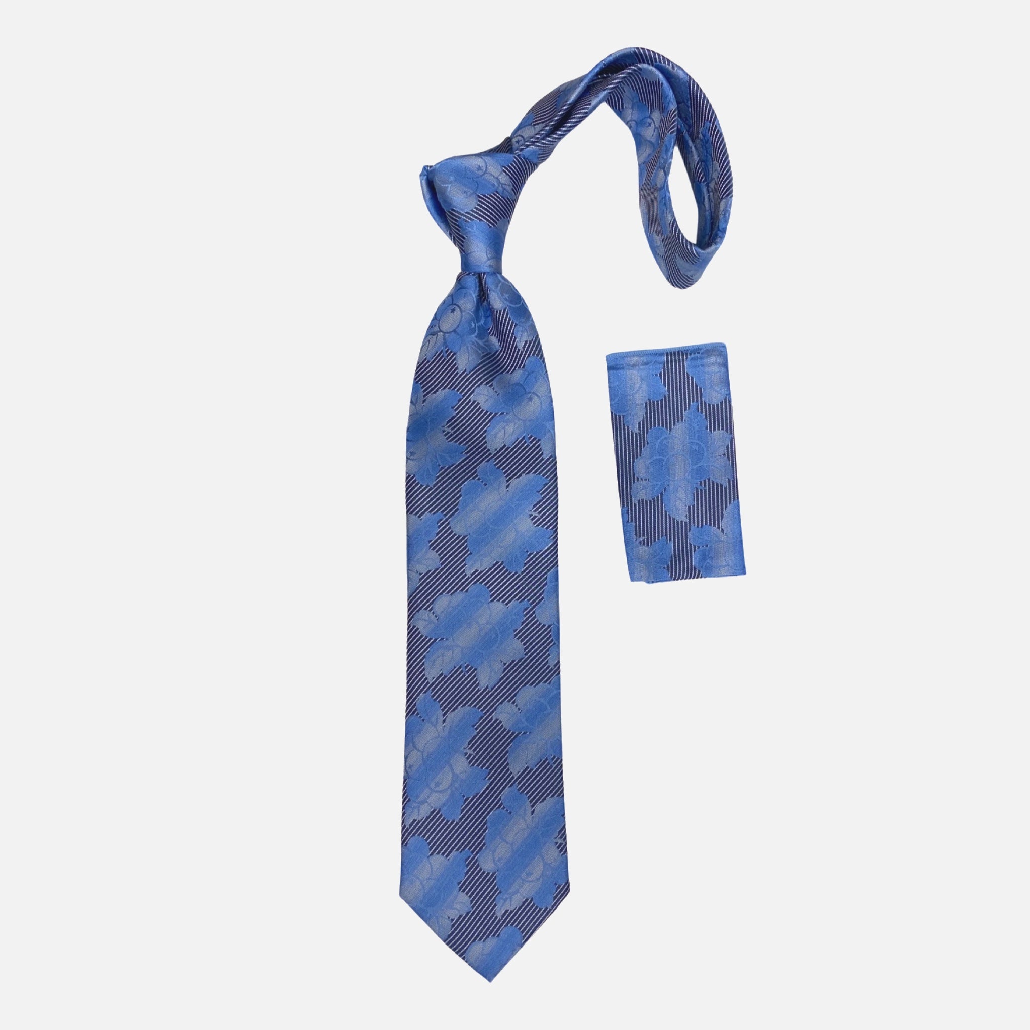 BW2303 Blue silk tie by Steven Land