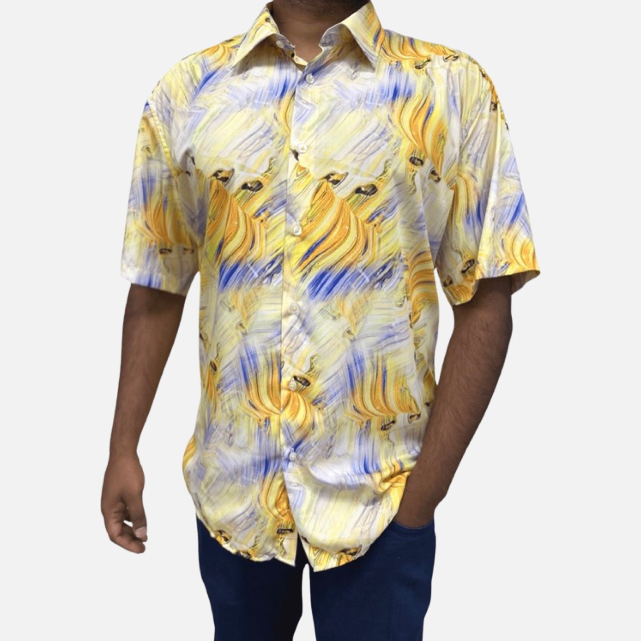 Mens Casual Summer shirt Banana Cream | Short Sleeve