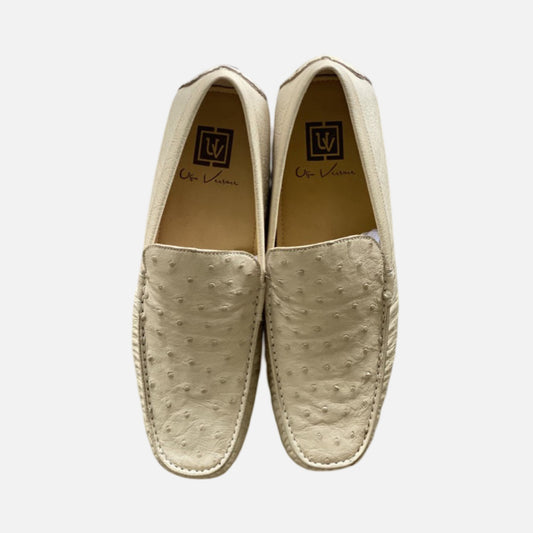 Final Sale - Ugo Vasare Off White Ostrich Drivers | Last Pair | Size 9