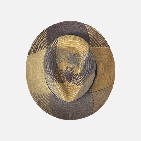 Panama Fedora Giger by Bailey Hats | Breezy Plaid | Size S
