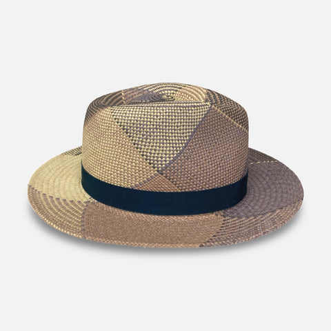 Panama Fedora Giger by Bailey Hats | Blue Surf Plaid | Size M