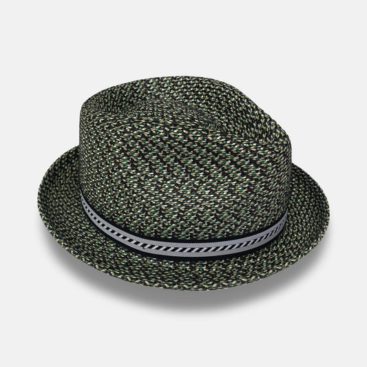 Stingy Brim braided hat Mannes by Bailey | Green and Black | Size S