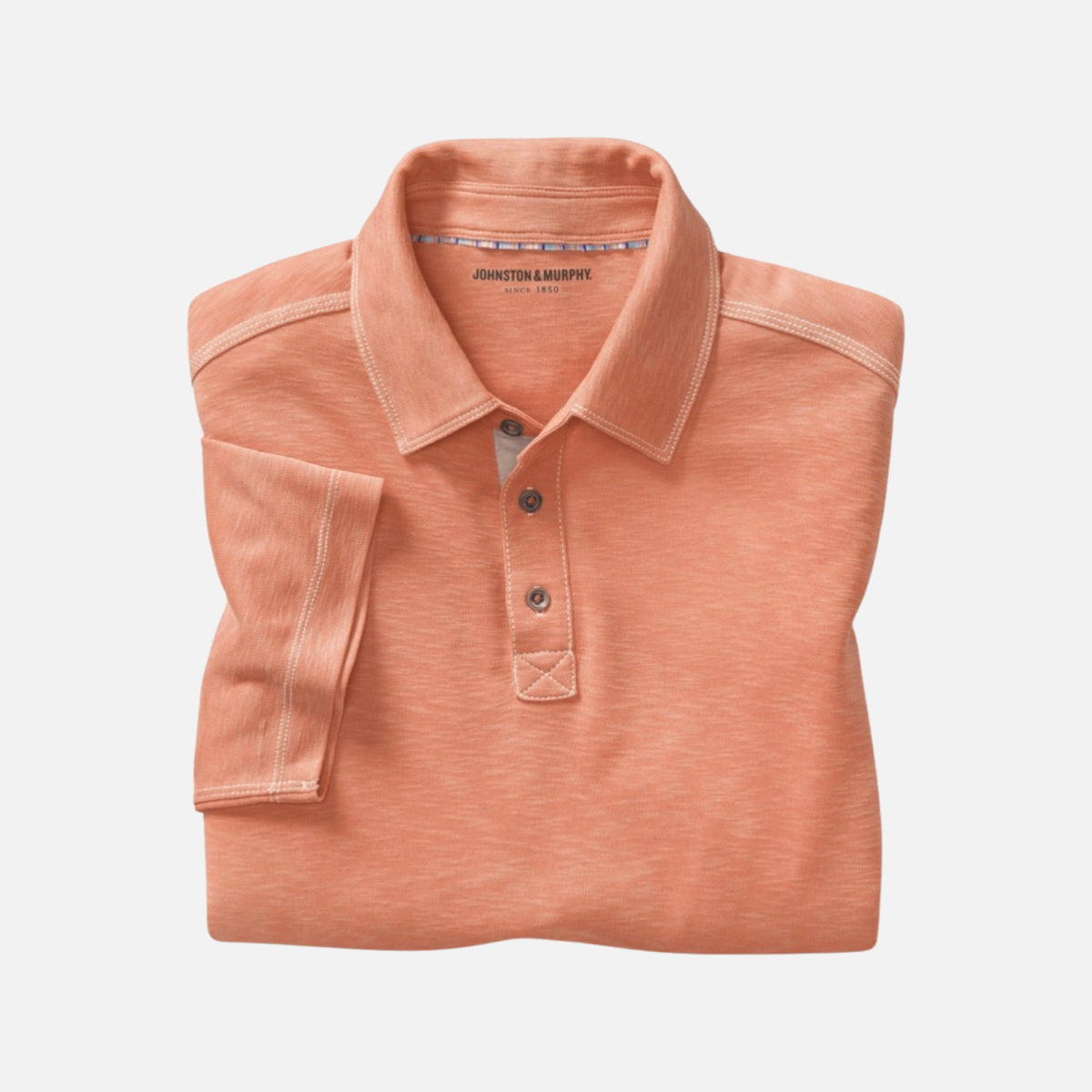 johnston and murphy dress shirts Men's Orange Johnston Murphy Polo Shirt – Dolcevitafashions