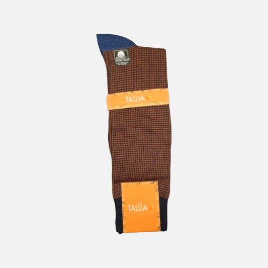 Tallia Mercerized Cotton mini check socks