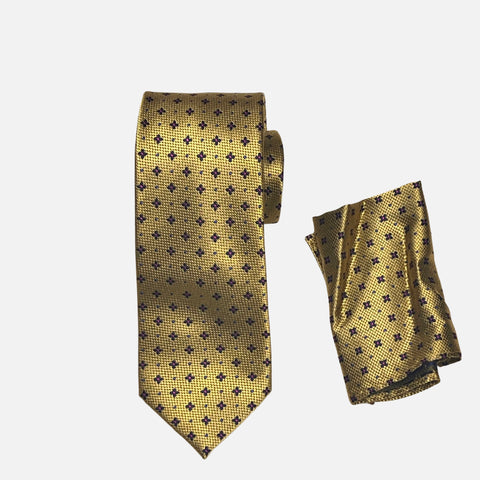 Yellow Premium Silk Tie and Hanky | Dolce Vita Fashions