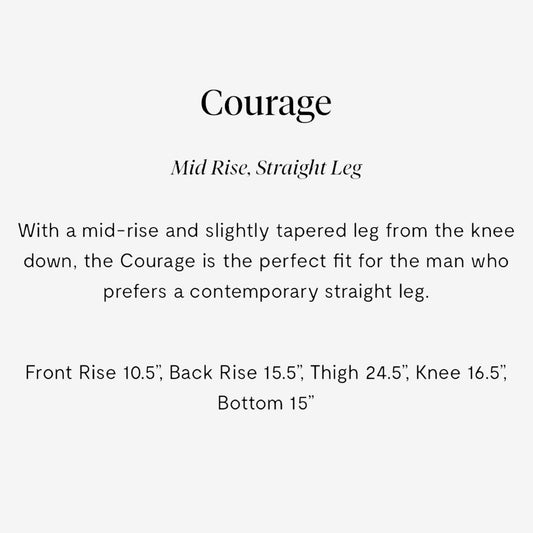 Courage |  Fudge Twill Mid-rise Straight Leg Jeans