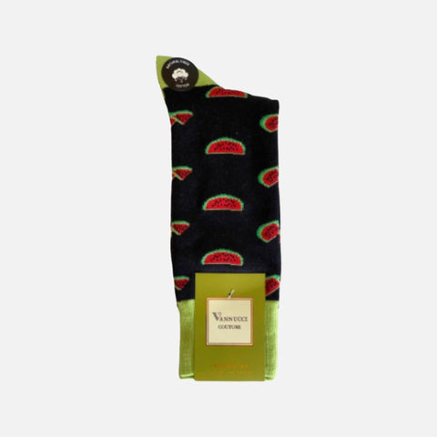 Vannucci Gray Watermelon mens dress socks