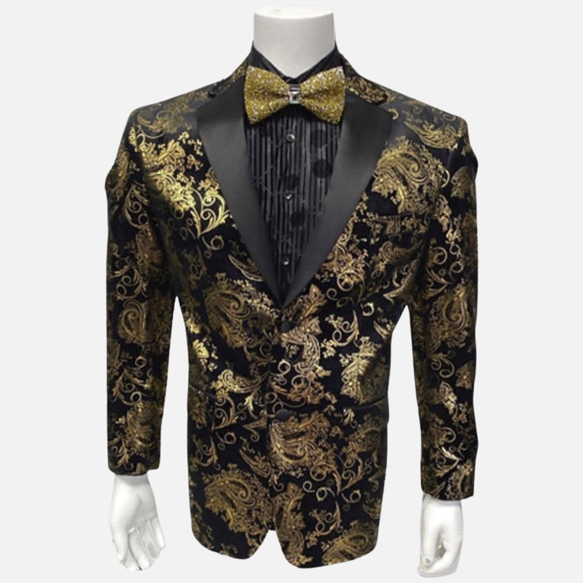 Mens Gold Velvet Style Tuxedo Blazer/Dinner Jacket