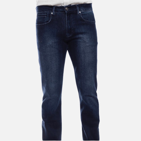 Luchiano Visconti Men's Blue stretch jean pant, modern fit